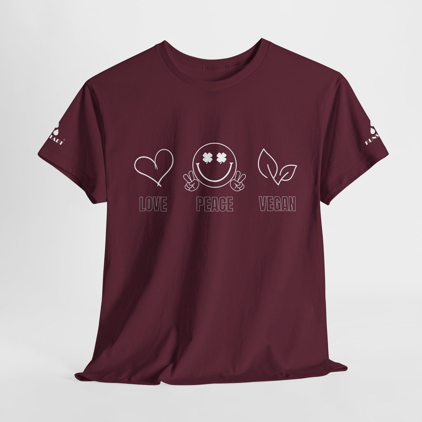 Love Peace Vegan Tee – Nachhaltiges T-Shirt für Frauen, die ihre Werte leben