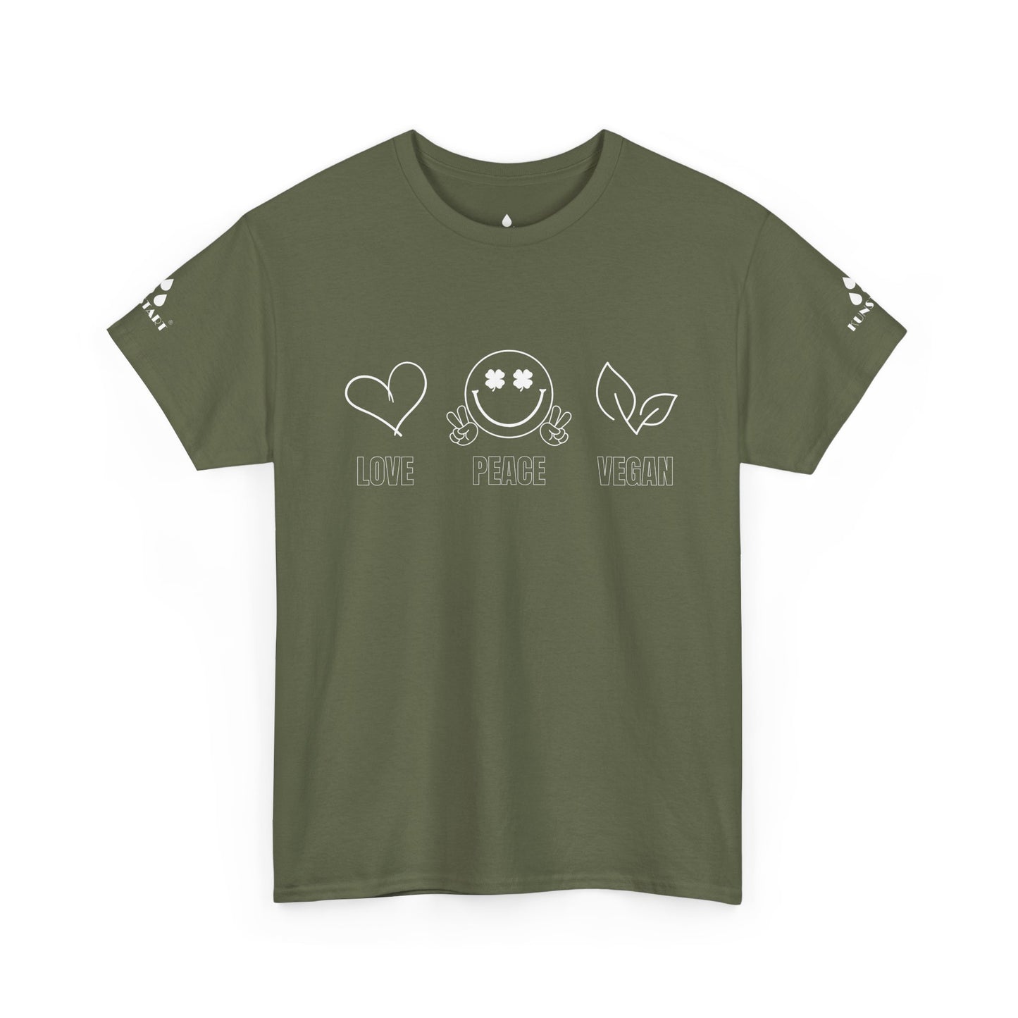 Love Peace Vegan Tee – Nachhaltiges T-Shirt für Frauen, die ihre Werte leben