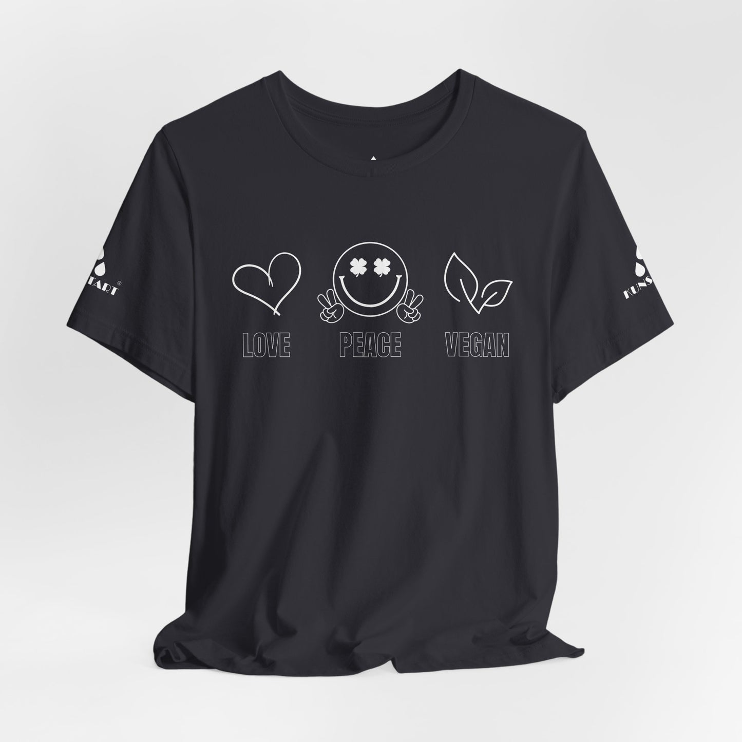 Love Peace Vegan Tee – Nachhaltiges T-Shirt für Männer, die ihre Werte leben