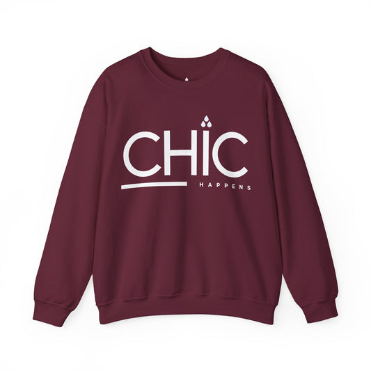 Chic Happens" Damen-Sweatshirt – Dein Statement-Piece für Stil und Komfort