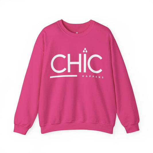 Chic Happens" Damen-Sweatshirt – Dein Statement-Piece für Stil und Komfort